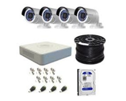  HIK HD-TVI 4 Ch Hi-Res DVR Installer Kit